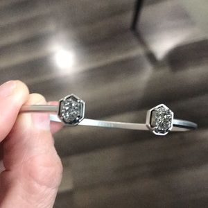Kendra Scott Cuff Bracelet - Platinum Druzy Stones